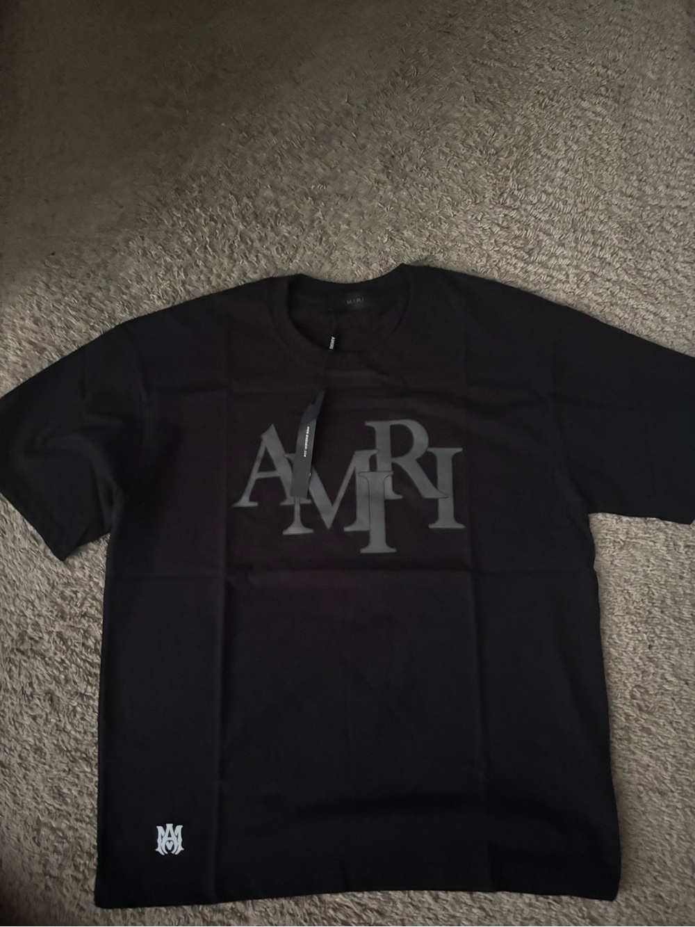 AMIRI Black Logo Cotton T-Shirt